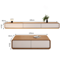 Meuble TV en bois sur mesure de haute qualité, design simple et moderne, pour salon