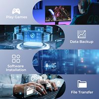 Unidad de Blu-ray 7 en 1, BDXL 100G, Grabadora de Blu-ray Externa Portátil, USB 3.0, Tipo-C, Puertos SD y TF, HUB