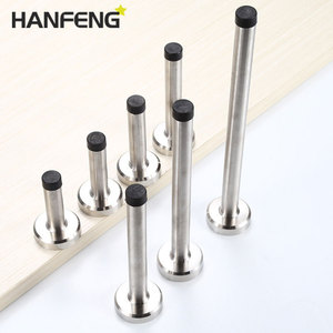 HANFENG Butée de porte murale en acier inoxydable avec embout en caoutchouc pour salle de bain, installation facile - Product Image 1