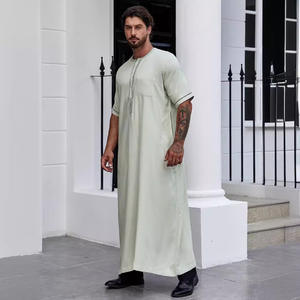 Middle East DUBAI <span class=keywords><strong>Turkish</strong></span> abito da uomo tinta unita ampia camicia con bottoni abito da 170 - Product Image 2