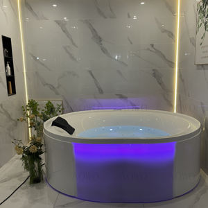 Oliver forme grand bain à remous <span class=keywords><strong>massage</strong></span> <span class=keywords><strong>spa</strong></span> baignoire <span class=keywords><strong>couple</strong></span> yacuzzier intérieur hôtel trempage baignoire extérieur pur acrylique bulle éclairage - Product Image 5