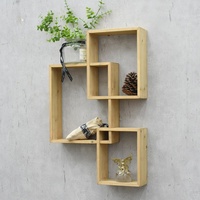 Étagère murale rustique en bois croisé Luckywind, étagère flottante de style farmhouse, étagères murales pour la maison, la salle de bain et la cuisine