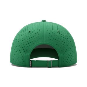 หมวกแก๊ปตาข่ายแบบกำหนดเอง OEM พร้อมโลโก้ 5 แผง ปีกโค้งเล็กน้อย แบบ Snapback ป้ายยางกันน้ำ หมวกกอล์ฟ - Product Image 4