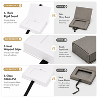 Caja de Regalo Magnética Blanca Personalizada, Estilo Libro, Rígida, para Tarjetas NFC, Empaque de Lujo para Tarjetas de Membresía VIP, con Logotipo, Venta al Por Mayor, OEM