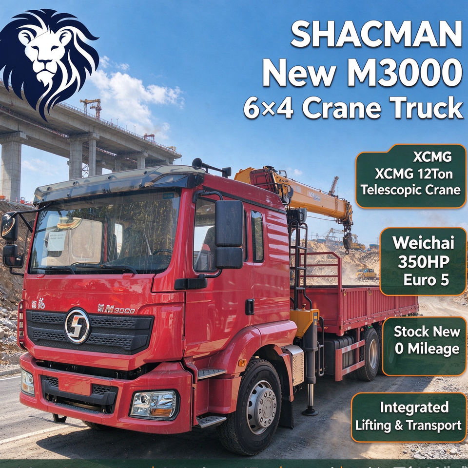 SHACMAN New M3000 12Ton Telescopic Boom Crane Truck, Weichai 350HP ...
