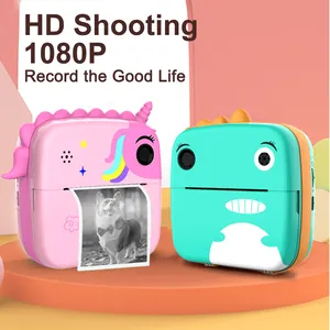Instant Print Camera For Kids Christmas Birthday Gifts For Age 3-12 Girls Boys 1080P HD Digital Video Cameras For Toddler