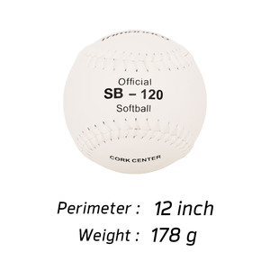 Palline da Softball Personalizzate all'Ingrosso, 12 Pollici, Bianche, in Pelle Spaccata con Anima in Sughero, Pelotas De Softball <span class=keywords><strong>Tamanaco</strong></span> 120 - Product Image 5