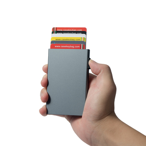 Casekey Personalized Low Price Pop up Aluminum Minimalist <b>Wallet</b> Slim Pocket Business Card Case <b>Wallet</b> Credit Card <b>Holder</b> Pack - Product Image 4