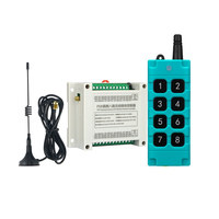 FANWELL Récepteur industriel sans fil 433 MHz 8 canaux, interrupteur télécommandé longue portée, contrôleur de relais 10A rechargeable, LED