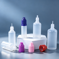 Bouteilles compte-gouttes en plastique sans BPA de qualité alimentaire, capacité 3-120 ml, service OEM/ODM, flacon souple pour huiles essentielles, gouttes pour les yeux, tatouage