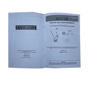 メーカーのユーザーガイドと取扱説明書を含む紙に印刷されたカスタム電子製品ユーザーマニュアルパンフレット