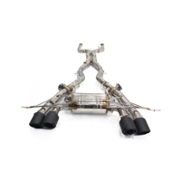 Sistema de Escape Catback ING para M3 M4 G80 G82 con Silenciador de Acero Inoxidable SUS304 de 1.5mm de Espesor y Acabado Liso