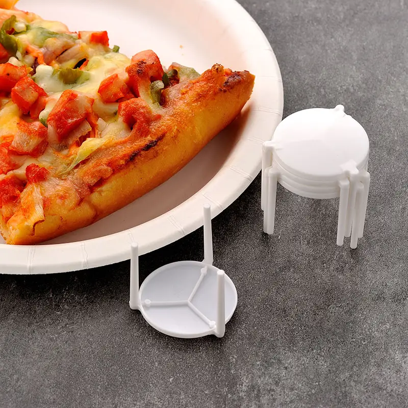 Trípode de pizza de grado alimenticio 2,5G Trípode de plástico Protector de pizza Restaurante para llevar Soporte de caja de pizza personalizado