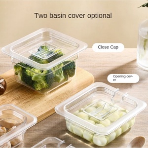 Nhà bếp hiện đại acrylic nhựa thực phẩm chứa hình chữ nhật màu đen hiển thị thương mại tủ cho - Product Image 4