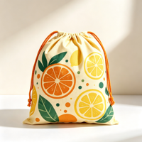 Sac de rangement personnalisé en gros avec cordon de serrage, imprimé soleil, écologique, réutilisable, anti-poussière, grand format, pour la plage et les cadeaux d'été