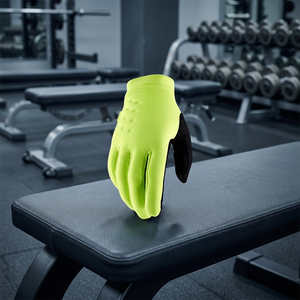 Gants de cyclisme à doigts entiers, verts, en PU antidérapant, unisexes, pour la course en plein air - Product Image 4