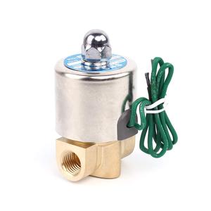 Vanne solénoïde électrique SNS 1/4 po NPT en laiton normalement fermée pour eau, air, diesel, DC12V, haute résistance à la température - Product Image 1