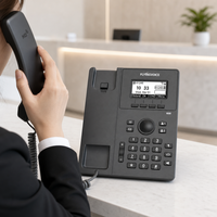 Teléfono IP Gigabit PoE Flyingvoice P10U con Pantalla LCD Retroiluminada de 2.3 Pulgadas 132x64, Conferencia de 6 Vías, Voz HD, VoIP para Oficina