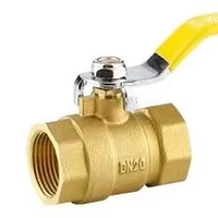 Robinet à bille en laiton forgé DN10 à filetage femelle 1/2 pouce, avec longue poignée manuelle, service personnalisé en option, pour le contrôle de l'eau domestique 3/8 pouce