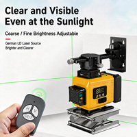 Niveau laser professionnel auto-nivelant multifonctionnel alimenté par batterie au lithium 360° horizontal et vertical pour la construction DIY