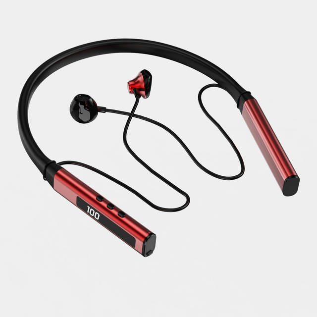 New 5.3 JL In-Ear Neckband Headphones High Sound Quality Wireless Digital Display IPX7 Waterproof LHDC for LED Active Noise
