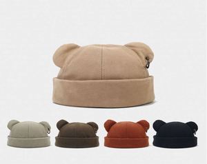 Casquette unisexe 6 panneaux sans visière, couleur unie, style Hip Hop, avec logo personnalisé imprimé, oreilles d'ours, vente en gros, haute quantité, marque CUSTOM, 100% - Product Image 2