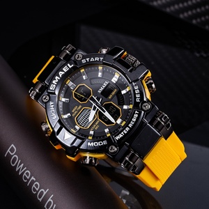 Montres de sport SMAEL 8027 pour hommes, montre-bracelet numérique, vente chaude, affichage LED tendance, bracelet en silicone - Product Image 4