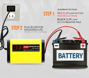 <span class=keywords><strong>Cargador</strong></span> de Batería de Auto de <span class=keywords><strong>12V</strong></span> 2A con Pantalla LED, <span class=keywords><strong>Cargador</strong></span> Inteligente para Baterías de Auto, Camioneta y Motocicleta de <span class=keywords><strong>12V</strong></span> <span class=keywords><strong>12AH</strong></span> 14AH 20AH - Product Image 2