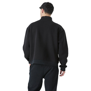 1/4 di fabbrica felpa con mezza Zip O collo personalizzato taglie forti in cotone alto Gsm con spalle scoperte girocollo - Product Image 3