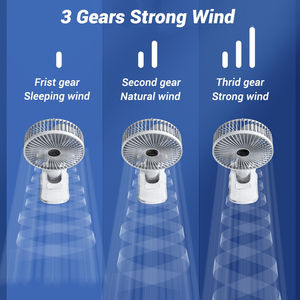 חם מוכר נטענת קירור שולחן קטן מאוורר עם קליפ <span class=keywords><strong>3</strong></span> הילוך נייד נייד תליית מאוורר אלחוטי מאוורר - Product Image 3