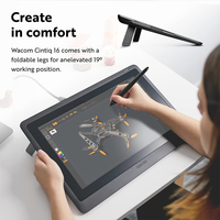 Cintiq 16 tablette de dessin avec écran Full HD de 15.6 pouces 8192 sensible à la pression stylo Pro 2 à reconnaissance d'inclinaison MacOS et windows sos