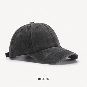 <b>Plain</b> Oversize Customized Sublimation Embroidered Fitted Vintage Distressed Men'S <b>Black</b> Snapback Hats Baseball Caps Hat Custom - Product Image 1