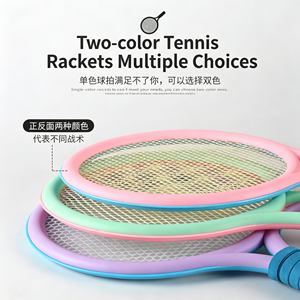 Juego de Raquetas de Bádminton de Plástico para Niños, Raquetas de Tenis Portátiles con Pelota y Volante para Jugar en Interiores y Exteriores - Product Image 6