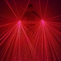 Gants laser LED rouges pour Halloween et Noël, soirées en boîte de nuit, spectacles sur scène, accessoires laser robot, accessoires de main, vente chaude
