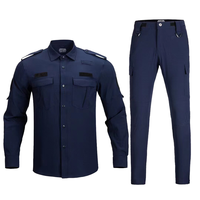 Ensemble uniforme de sécurité personnalisable CXXM noir à séchage rapide, costume d'été avec services de personnalisation sécurisés