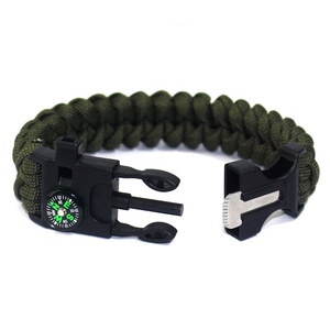 थोक समायोज्य कस्टम सामरिक डेरा डाले हुए उपकरण <span class=keywords><strong>Paracord</strong></span> अस्तित्व buckles उपकरण सामान कंगन - Product Image 5