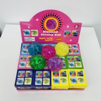 Balle anti-stress Maltose Diamond Shining Ball Super Solide Transparente Iridescente Scintillante à Picots pour Enfants et Adultes