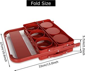 Nhựa Di Động Có Thể Gập Lại Sáu Gói Chai Tàu Sân Bay Bia Đồ Uống Giỏ <span class=keywords><strong>2</strong></span> Chai Rượu Vang Tàu Sân Bay - Product Image 6
