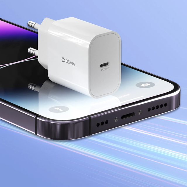 Devia White EU , 20W 100-220V 5V-3A/9V-2.2A/12V-1.67A PD PC Fire-proof Quick Phone Charger