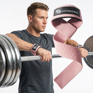 Customized Heavy-Duty Breathable Adjustable Gym Training Straps 100% Wool Material Buckle Silicone Printing Enhanced Grip <b>Wrist</b> - Product Image 1