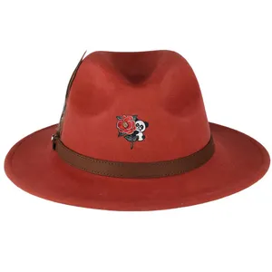 High Quality Wholesale 100%Wool Felt Hat Flat Brim Fedora Hats for women