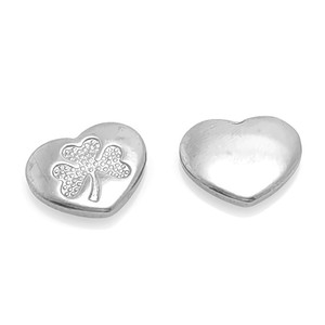 Breloques en acier inoxydable en forme de cœur avec trèfle, papillon, champignon et étoiles pour bracelets et colliers DIY, accessoires cadeaux unisexes - Product Image 4