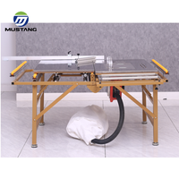 Scie à panneaux de précision Mustang MT100, petite scie à table coulissante pour le bois, scie circulaire portable pour le travail du bois et la fabrication de meubles