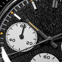 Jam Tangan Multifungsi Kustom yang Dimodifikasi dari Baja Tahan Karat 316L dengan Timer Mekanis dan Gerakan VK63A Jepang serta Bezel Digital.