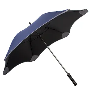 Export Unieke Artistieke Bloemblaadje Stijl Geavanceerde Mode Lange Handvat Anti-Uv Zon Bescherming Parasol paraplu blunt voor verkoop