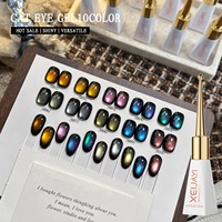 XEIJAYI Cat Eye 10 pièces Vernis à ongles gel UV sans HEMA ni TPO, norme européenne, OEM ODM, fournitures en gros pour la peinture des ongles