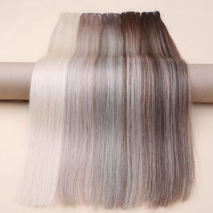Extensions de <span class=keywords><strong>cheveux</strong></span> B4/60 douces et légères, nouvelle tresse Genius, double trame, style lisse et soyeux, 100% <span class=keywords><strong>cheveux</strong></span> humains vierges européens Remy - Product Image 5