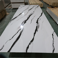 Panneau mural en feuille de marbre PVC UV, écologique, imperméable, service de découpe sur mesure pour la décoration murale intérieure