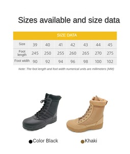 Vente en gros de chaussures tactiques du désert chaussures de randonnée pour hommes bottes de combat - Product Image 2