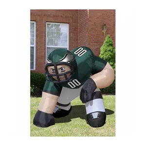 Customized giant inflatable football player model, inflatable bubba football player for sale